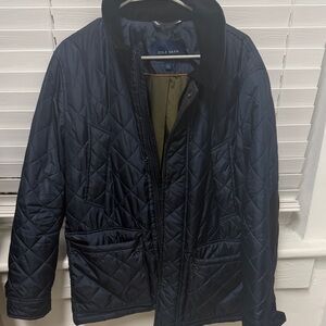 Cole Haan Quilted Navy Lightweight Jacket